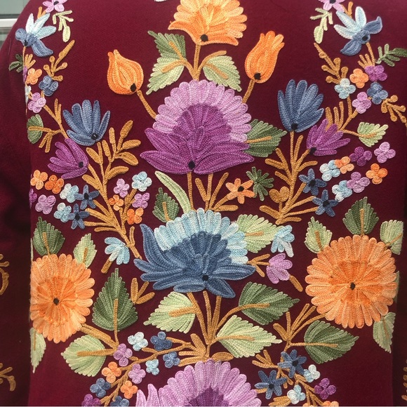 Fully embroidered Wool Coat - Picture 8 of 16